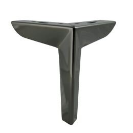 Design hoekpoot 165mm zwart nikkel