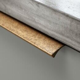 Greep Edge Straight Donker antiek brons leverbaar in 3 lengte maten