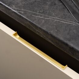 Infreesgreep achter  Mat messing