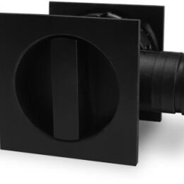 Slot enkelzijdig opening vierkant mat zwart