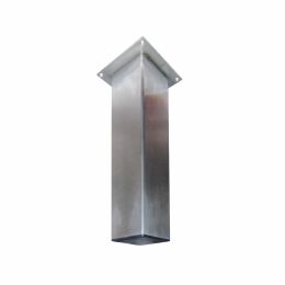 Tafelpoot vierkant 80x80x420 RVS met plaat