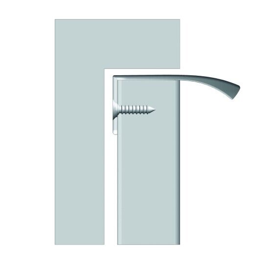 Greep Edge Straight  Mat zwart geborsteld