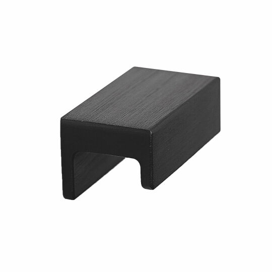 Greep Hook Mat zwart geborsteld