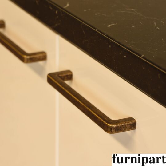 Greep Mango 12mm RVS look  leverbaar in 3 lengte maten