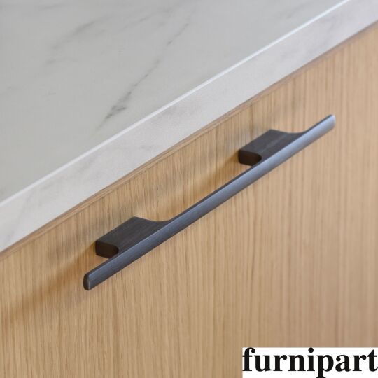 Greep Tau 10x160x286mm Antraciet geborsteld