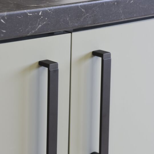 Hoek ribb greep 16x160x168mm Mat zwart