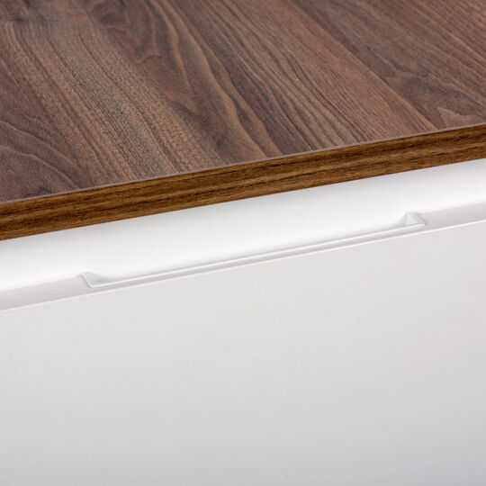 Infreesgreep achter 15x128x180mm mat wit