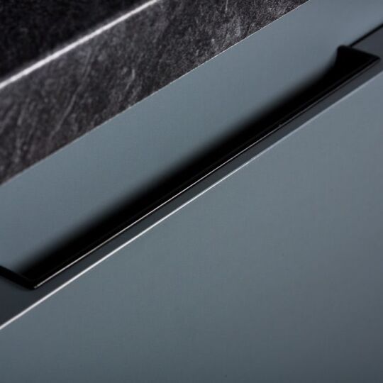 Infreesgreep achter 15x128x180mm mat zwart