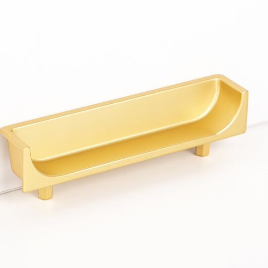 Infreesgreep achter  Mat messing