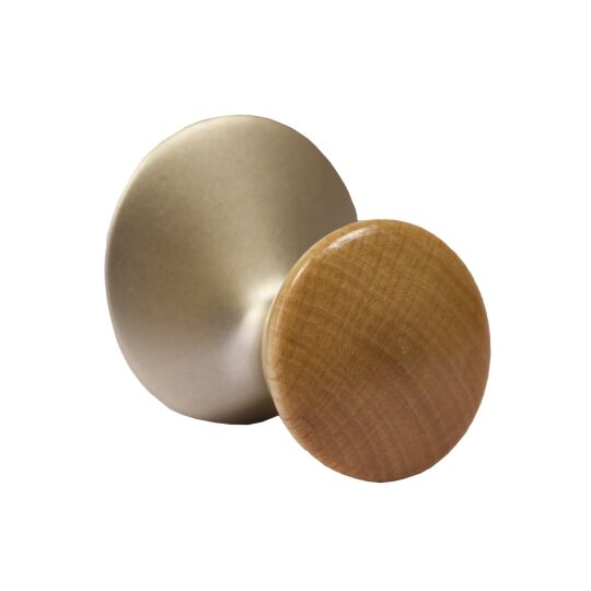 Jovi knop 33mm nikkel look/ beuk