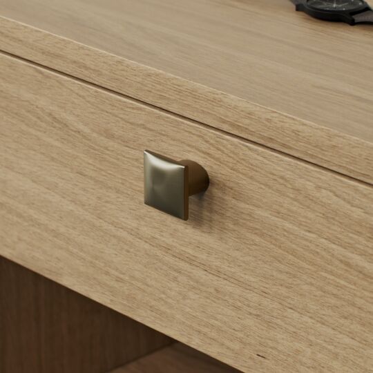 Knop Flow 16x30x30mm Champagne