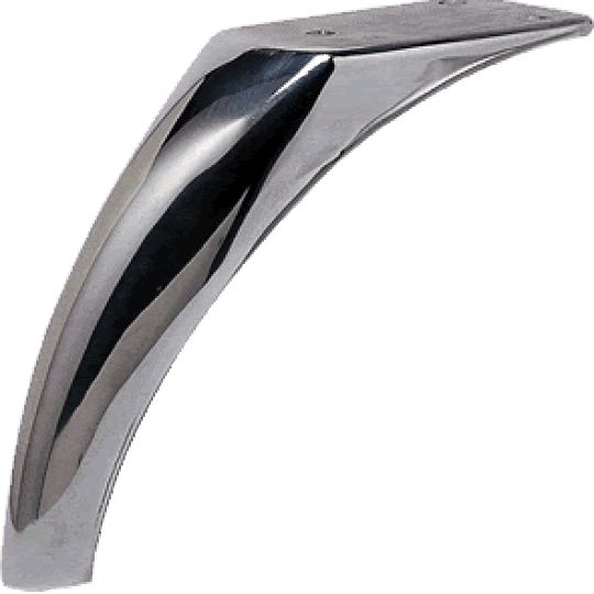 Meubelpoot 120mm hoogte alu gepolijst