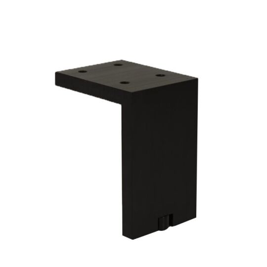Meubelpoot Dafon Mat zwart geborsteld leverbaar in 3 hoogte maten