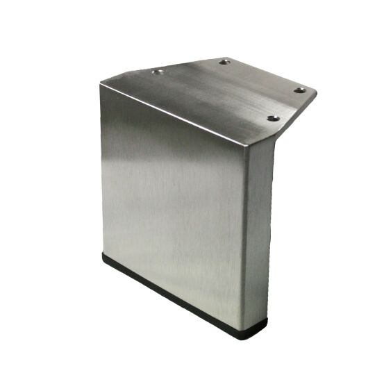 Platte poot 100x20mm  RVS geborsteld