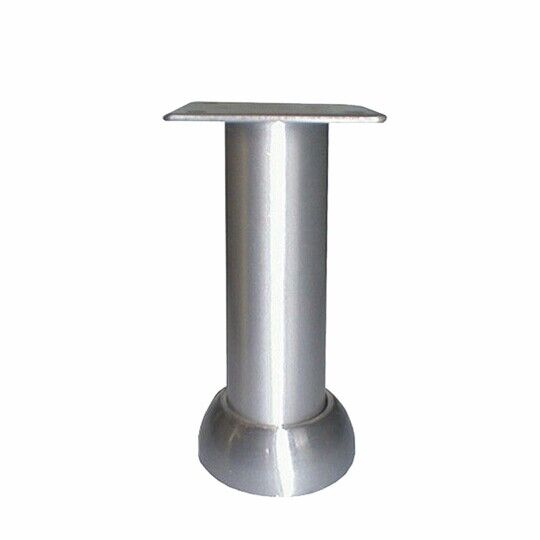 Ronde poot Ø 35 met plaat aluminium verstelbaar