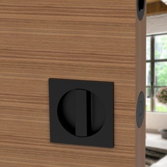 Slot enkelzijdig opening vierkant mat zwart